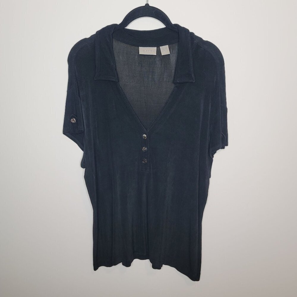 Chico's Travelers‎ Blouse Womens 3 (XLarge)
